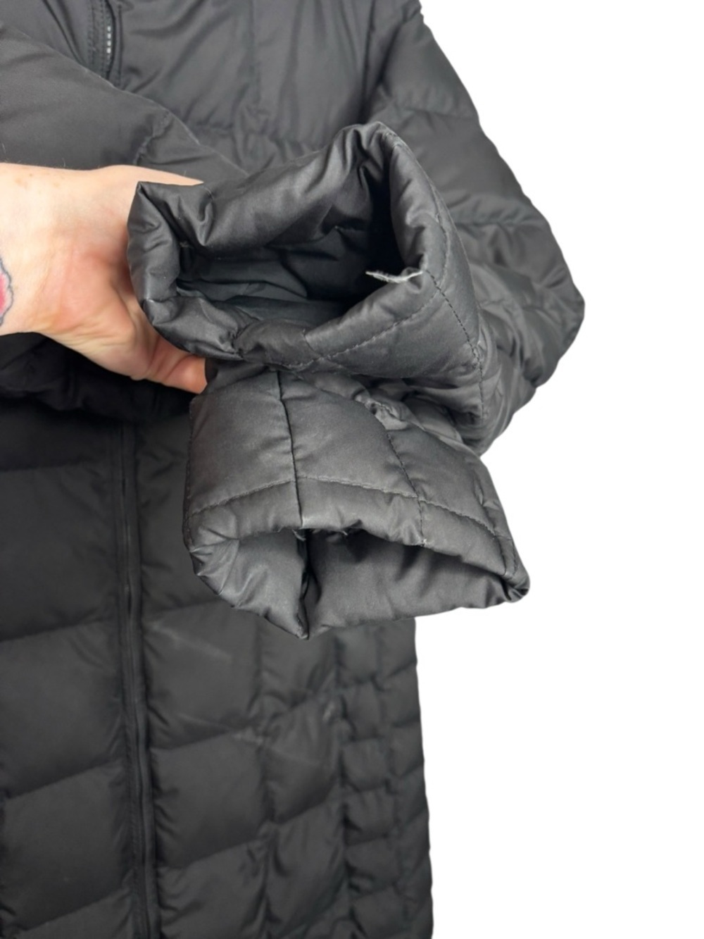 Patagonia Women's Down With It Parka Goose Down Knee Length Coat Medium *flawed - Picture 11 of 15